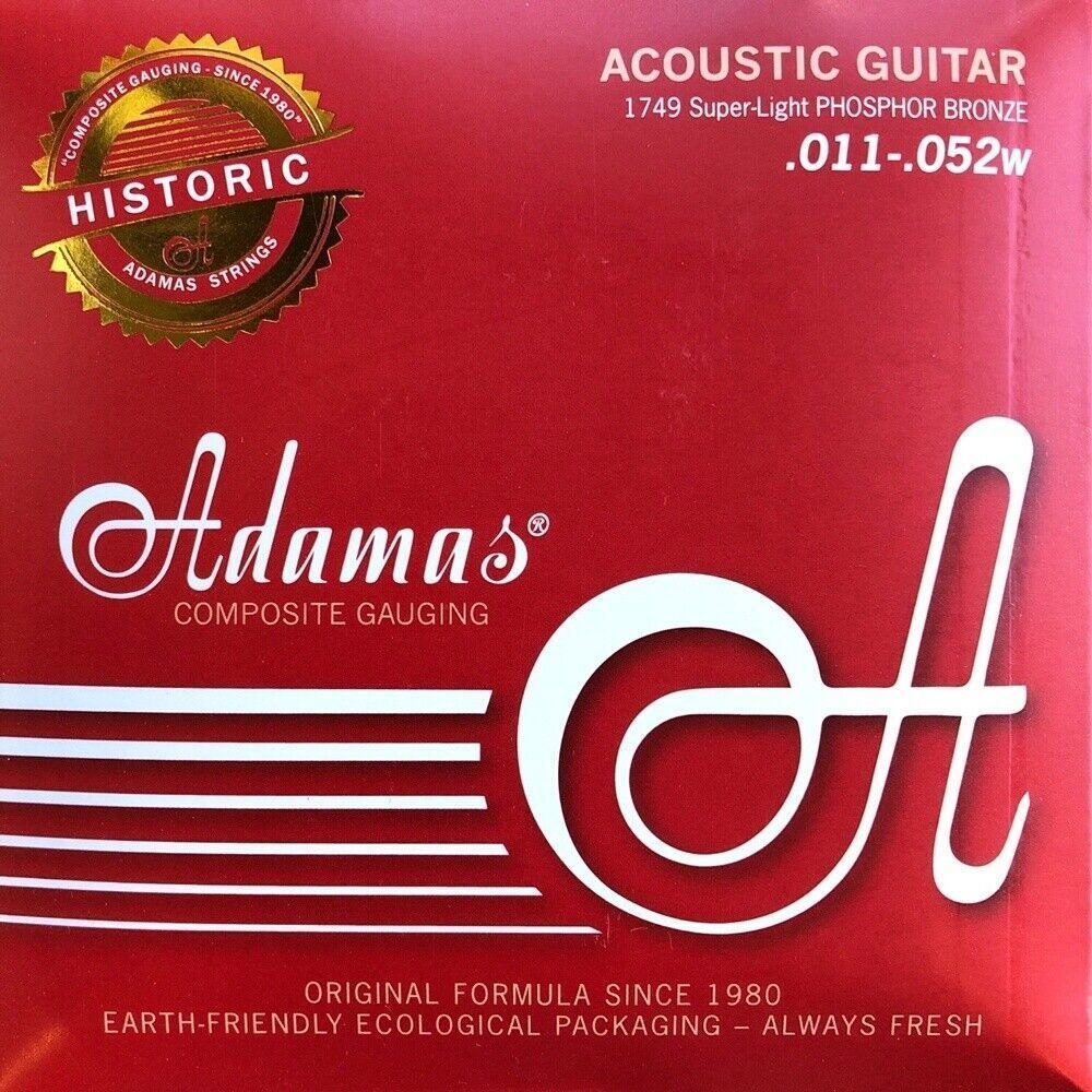 Adamas Corde chitarra acustica Phosphor Bronze Super-Light .011-.052 | 1749