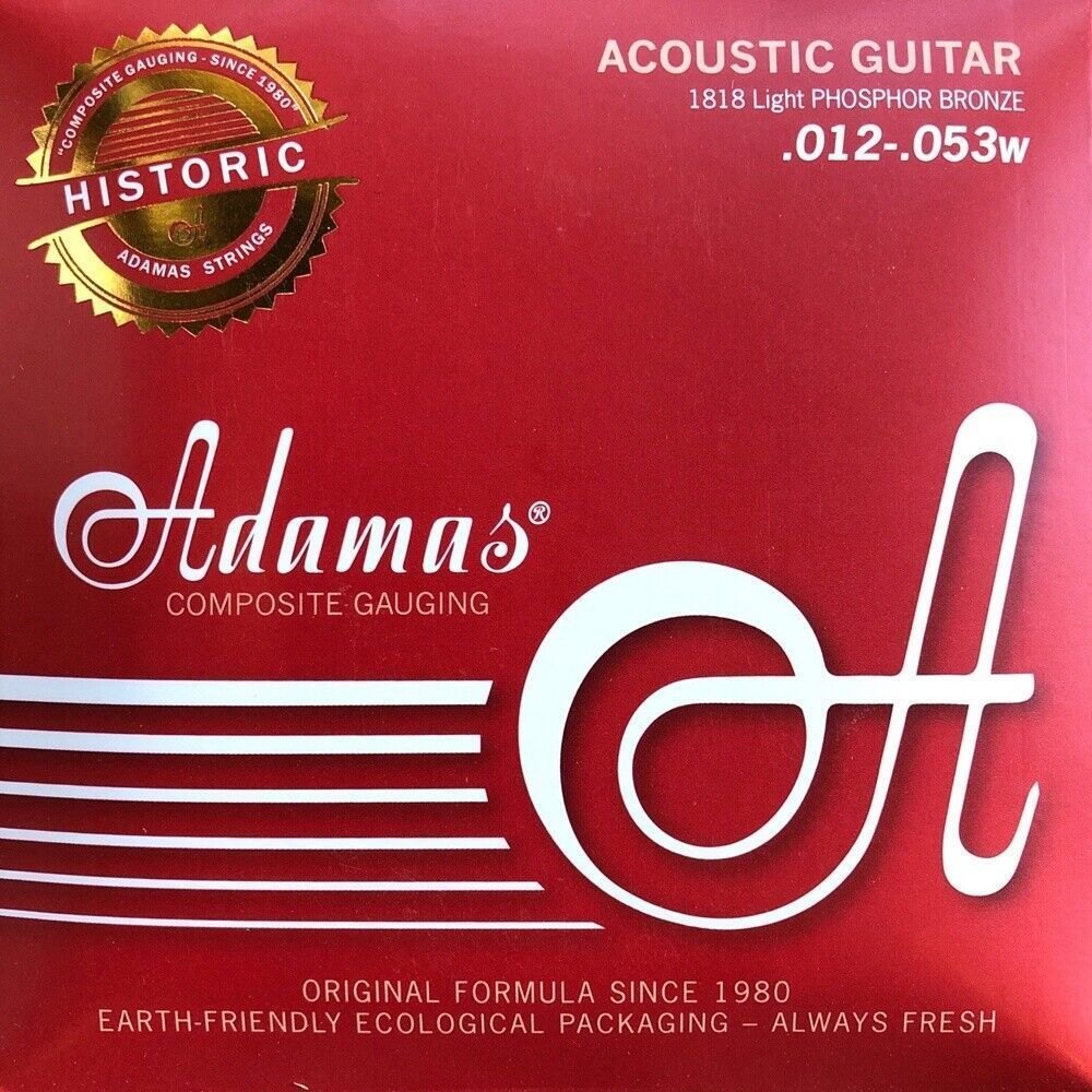 Adamas Cuerdas para guitarra acústica Phosphor Bronze Light .012-.053 | 1818