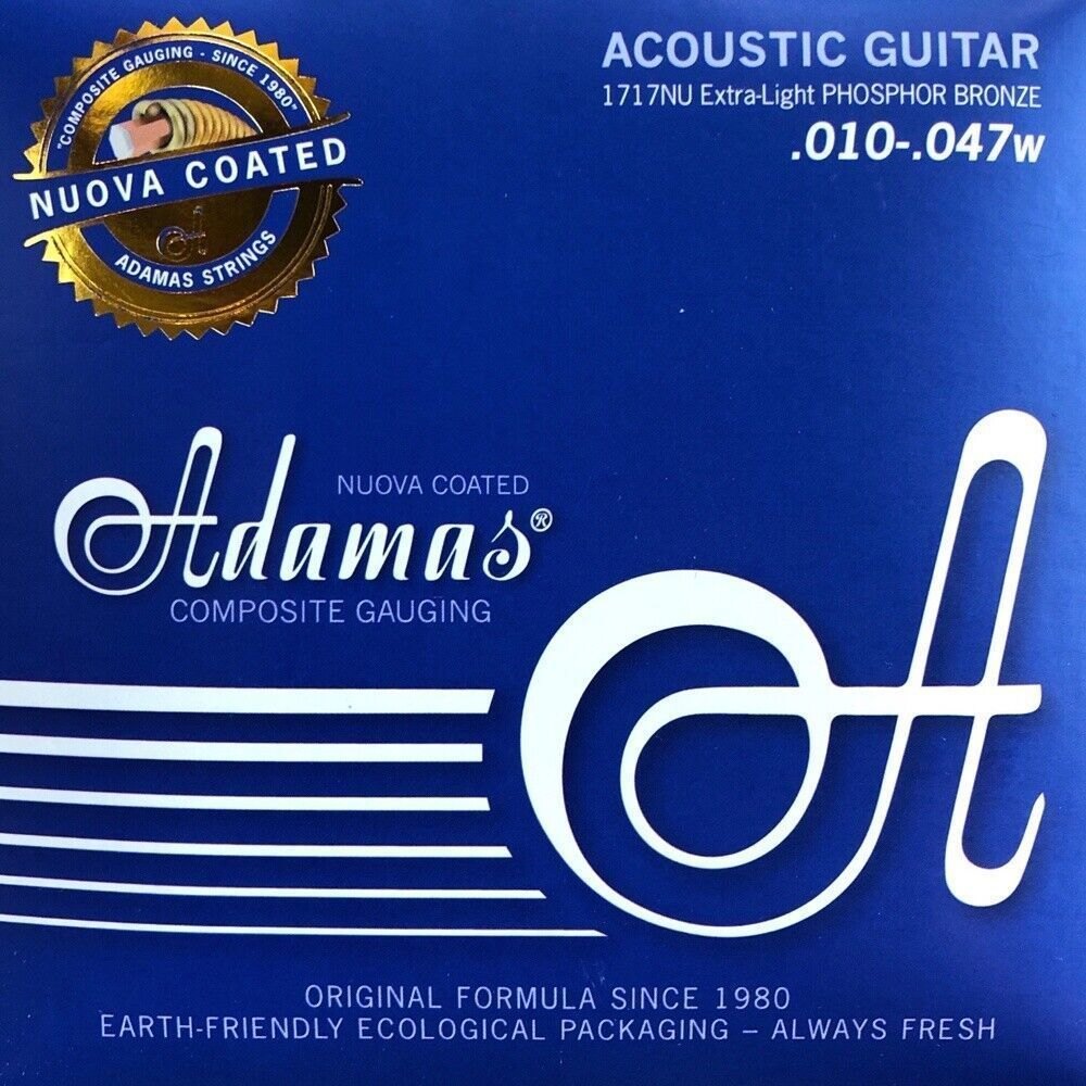 Adamas Corde per chitarra acustica coated Phosphor Bronze Extra Light .010-.047 | 1717NU