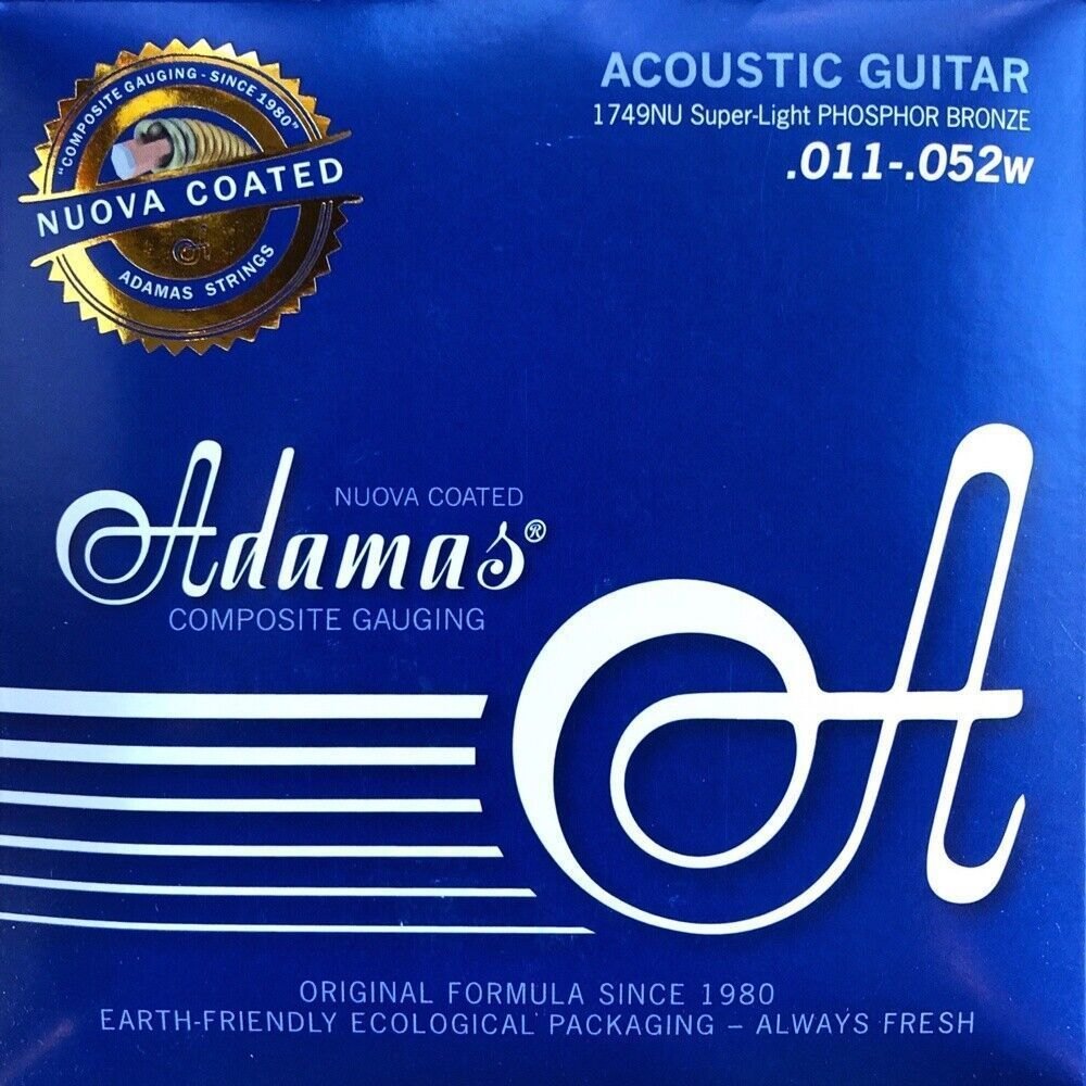 Adamas Corde per chitarra acustica coated Phosphor Bronze Super-Light .011-.052 | 1749NU