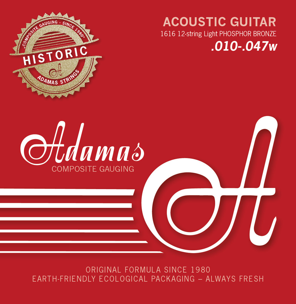 Adamas Corde chitarra acustica Phosphor Bronze 12-str. Light .010-.047 | 1616