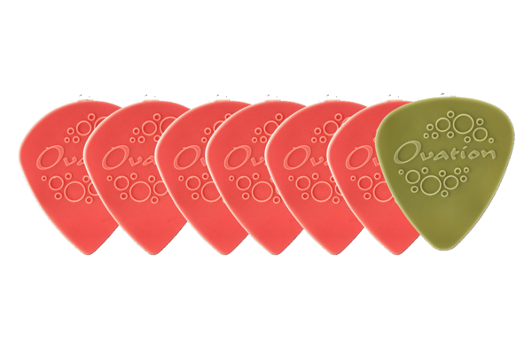Ovation Ovation Pick Grip Púas Nylon Punta Afilada 0,60 mm | coral red
