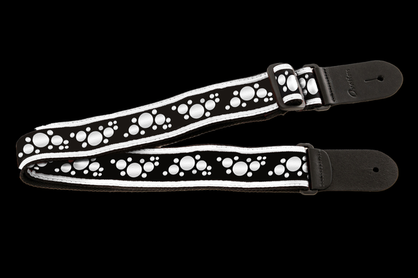Ovation Courroie multi rosaces nylon blanc/noir pour guitare Blanc/noir