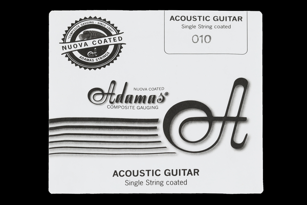 Adamas Cordes individuelles acoustiques plain coated acier .010"/0,25mm | plain