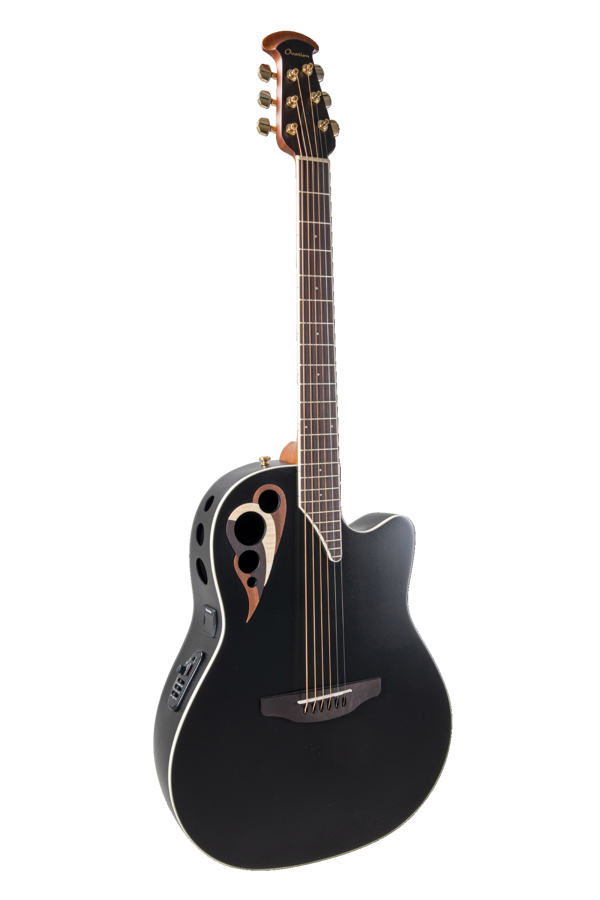 Ovation Celebrity Elite Deluxe CDX40 Deep Contour Black Satin | CDX40-5-G